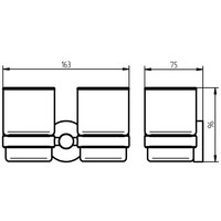 Dubbele Bekerhouder Haceka Kosmos Chroom