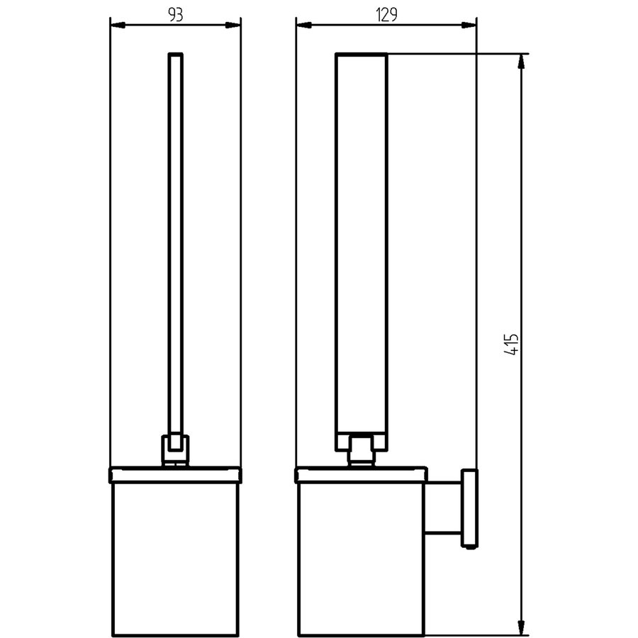 Toiletborstelset Haceka Edge Chroom