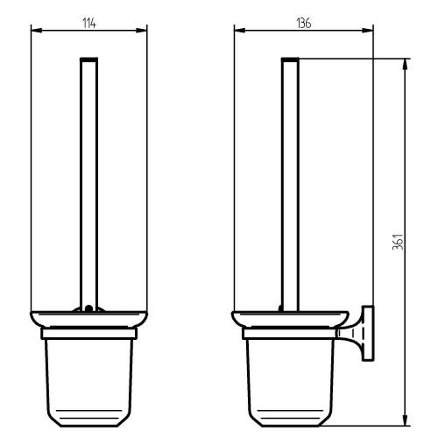 Toiletborstelset Haceka Aspen Chroom