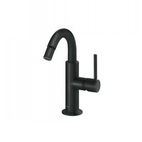 Bidetmengkraan Tres Study Colors 1-Hendel Uitloop Gebogen 16.5 cm Rond Mat Zwart