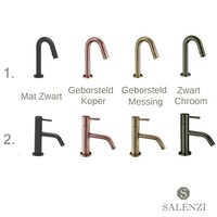 Salenzi Fonteinset Spy 30x30 cm Mat Grijs (Keuze uit 8 kranen in 4 kleuren)