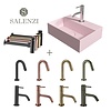 Salenzi Salenzi Fonteinset Spy 40x30 cm Mat Roze (Keuze uit 8 kranen in 4 kleuren)