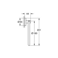 Handdoekring Grohe Essentials Hard Graphite Geborsteld