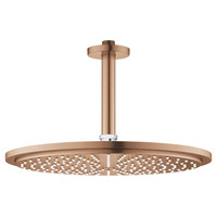 Regendoucheset Grohe Rainshower Cosmopolitan Metal 31 cm met Plafondarm Warm Sunset Geborsteld