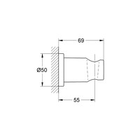 Handdouchehouder Grohe Rainshower Cool Sunrise Geborsteld