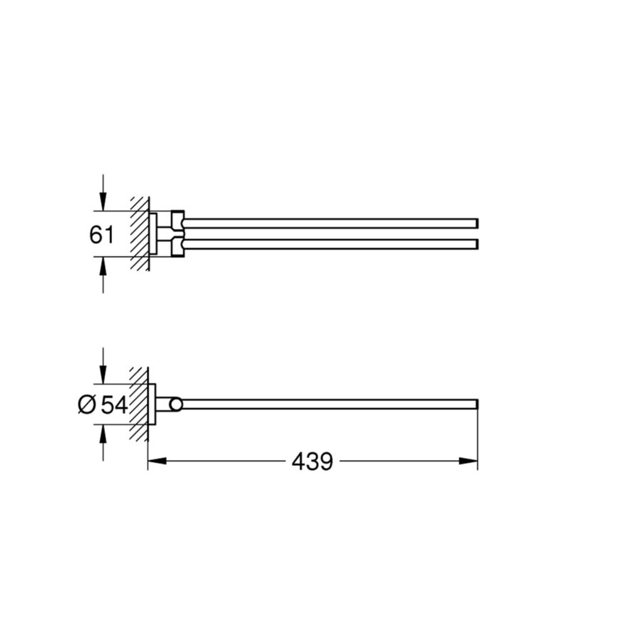 Handdoekhouder Grohe Essentials 44 cm Cool Sunrise Geborsteld