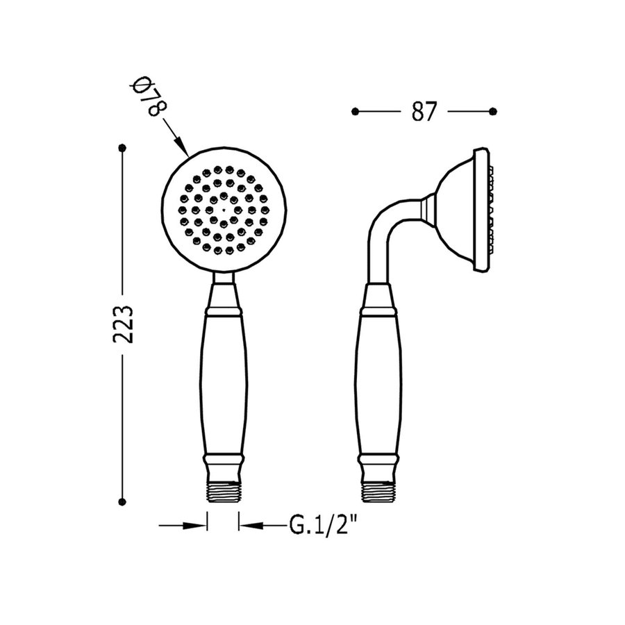 Handdouche Tres Clasic Antikalk Keramisch Handvat RVS