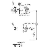 Badmengkraan Tres Clasic Inbouw Set Incl. Handdouche RVS