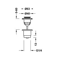 Afvoerplug Tres Complementos Clickwaste Stop 4 cm Wit Chroom