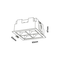 Inbouwspot AquaSplash Cora 4 9.3x9.3 cm Wit