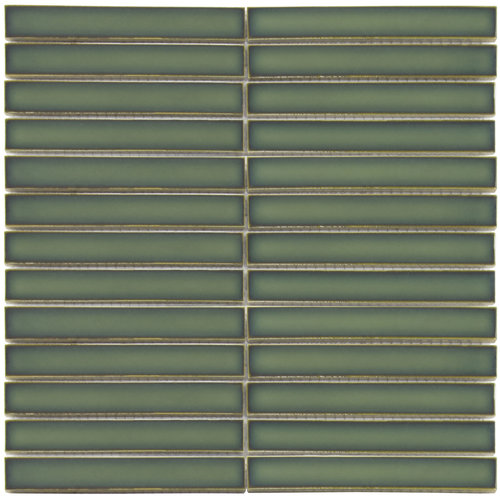 Mozaiek Tegel Sevilla 29,6x29,9 cm Finger Glossy Forest Green (Prijs per 0,89 M2) 