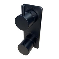 Inbouwthermostaat Wiesbaden Caral 2-weg Rond Mat Zwart