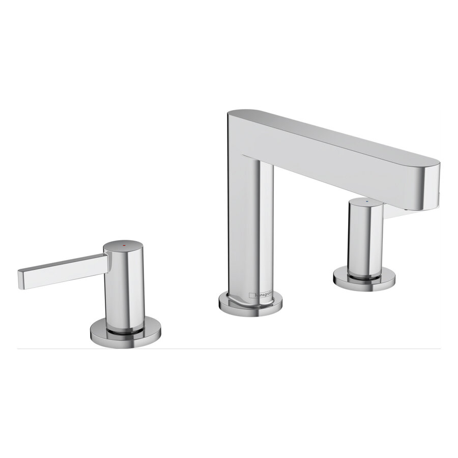 Wastafelmengkraan Finoris HansGrohe 3-gats 110 met Push-Open Waste Chroom