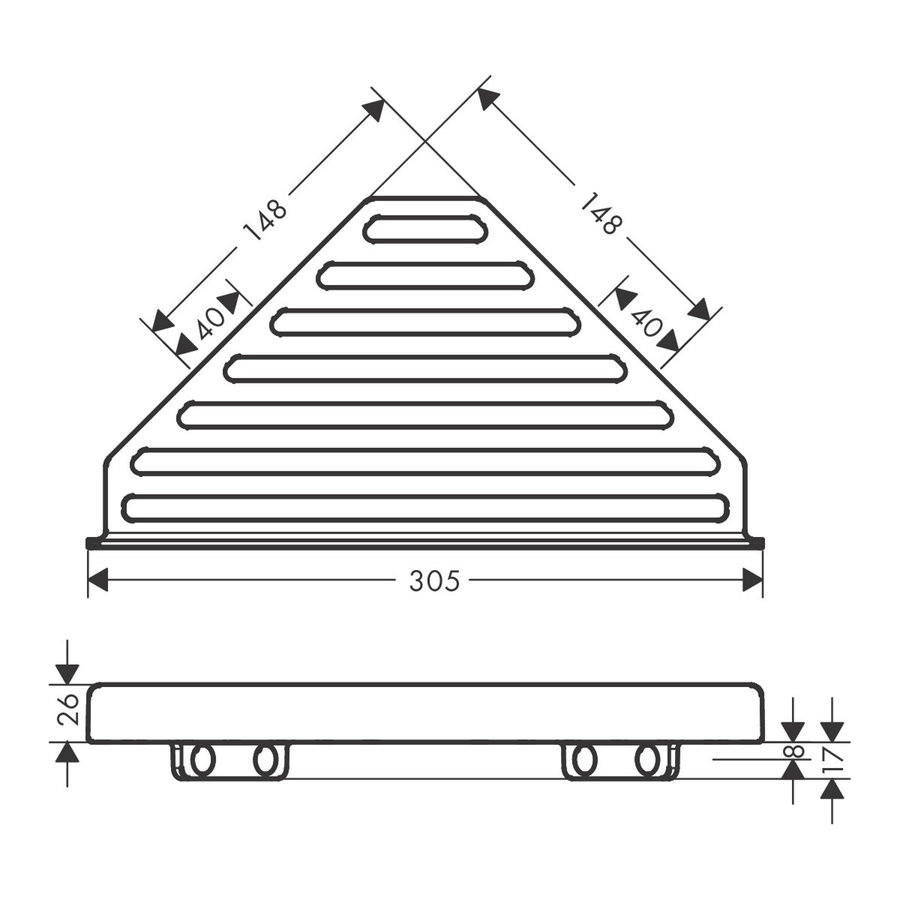 Zeephouder AddStoris HansGrohe Geborsteld Brons