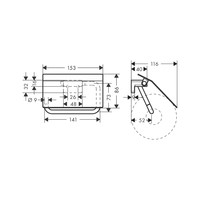 Toiletrolhouder Met Klep HansGrohe AddStoris Chroom
