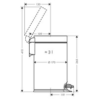 Pedaalemmer AddStoris HansGrohe 3 Liter Chroom