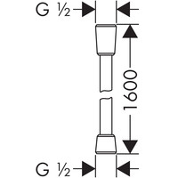 Doucheslang Isiflex HansGrohe 160 cm Chroom