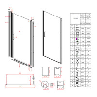 Nisdeur Lacus Giglio Evo Fox 75 cm Met Mat Glas Chroom