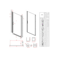 Nisdeur Lacus Giglio Evo Fox 100 cm Met Mat Glas Chroom