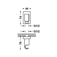 Handdouchehouder Tres Mat Zwart