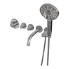 Brauer Inbouwthermostaatset Brauer Chrome Carving Incl Baduitloop en 3 Standen Handdouche Chroom