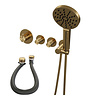 Brauer Inbouwthermostaatset Brauer Gold Carving Incl 3 Standen Handdouche En Badafvoer Goud