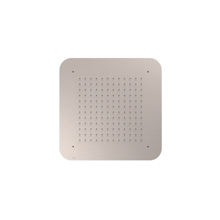 Hoofddouche Tres Plafond 42x42 cm Vierkant Patroon Ronde Hoeken Staal