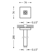 Plafondarm Tres 29 cm Mat Wit