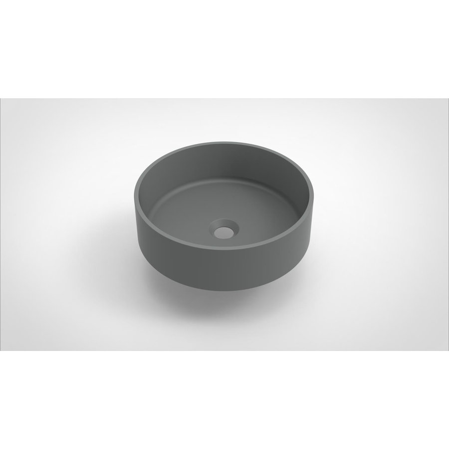 Opbouw Waskom Arcqua Case Rond 40 cm Mat Grijs