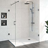 Sanitop Douchecabine Compleet Just Creating 2-Delig Profielloos 140x100 cm Gunmetal