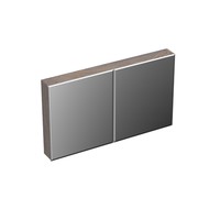Spiegelkast Forzalaqua Uni 120x68.5x12.5 Cm 2 Deuren Tweezijdig Spiegel Eiken Silver Grey