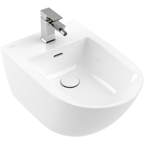 Wandbidet Villeroy & Boch Subway 3.0 CeramicPlus 56x37.5x27cm Wit Alpin 