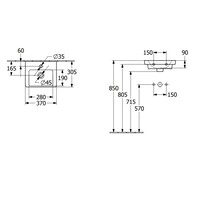 Fontein Villeroy & Boch Subway 3.0 Met CeramicPlus Zonder Overloop 37x30.5x13.5 cm Stone White