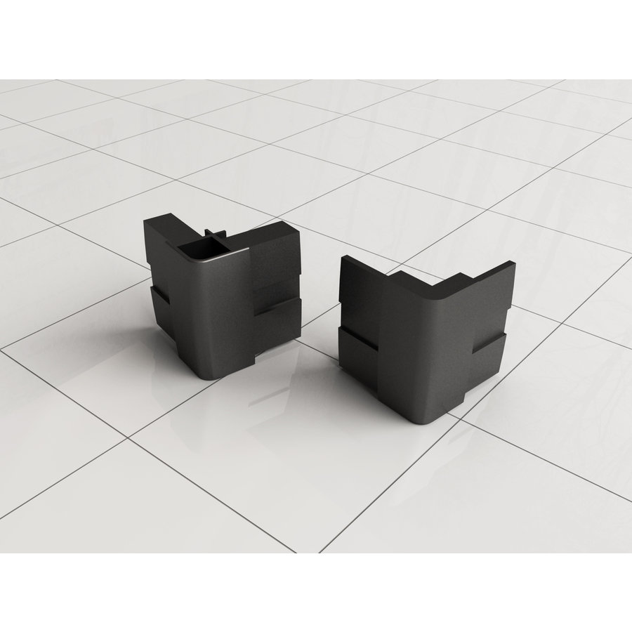 Hoekbevestiging Wiesbaden Voor Skyline Cabine Zwart