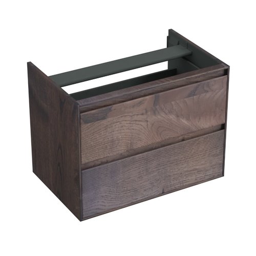 Onderkast Forzalaqua Reno 80x51x60 Cm 2 Lades Softclose Eiken Charcoal 