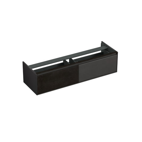 Onderkast Forzalaqua Reno 160x51x40 Cm 2 Lades Softclose Eiken Black Oiled 