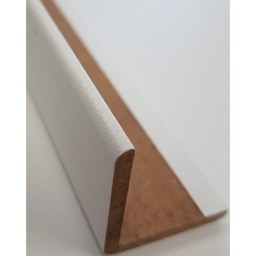 Hoeklijst MDF Sanimex Mat Zwart 260 cm x 28 mm x 28 mm 