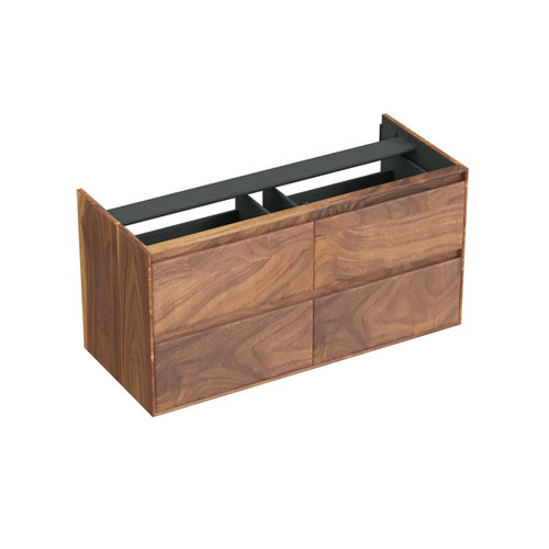Onderkast Forzalaqua Reno 120x51x60 Cm 4 Lades Softclose Noten Pure Walnut 