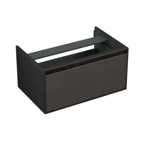 Onderkast Forzalaqua Reno 80x51x40 Cm 1 La Softclose Eiken Black Oiled 