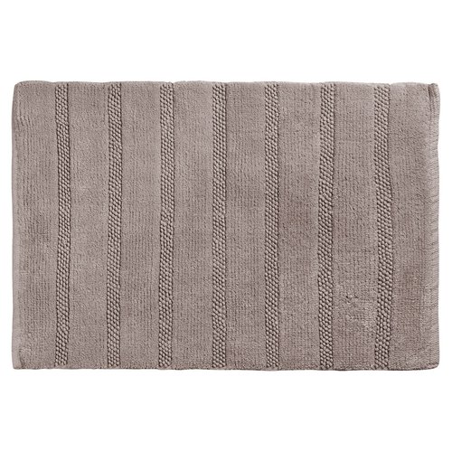 Badmat Differnz Stripes 45x75 cm Katoen Taupe 