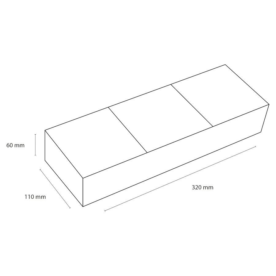 Lade Organizer Differnz 32x11x6 cm Grijs