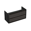 Forzalaqua Onderkast Forzalaqua Gela 120x51x60 Cm 2 Softclose Lades Eiken Black Oiled