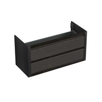 Onderkast Forzalaqua Gela 120x51x60 Cm 2 Softclose Lades Eiken Black Oiled