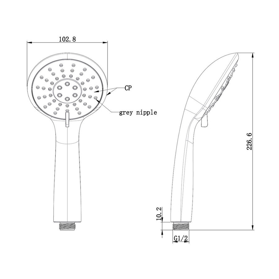 Handdouche Best Design Zipzi 3 Standen Mat Goud