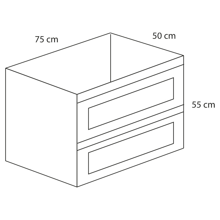 Badkamermeubel Differnz Reno FSC 75x50x55 cm Eiken