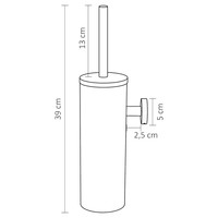 Toiletborstelhouder Differnz Tobo met Wandhouder Chroom