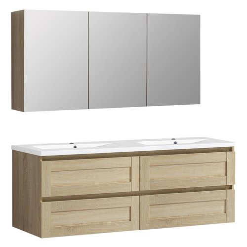 Badmeubelset Differnz Reno 120x45,5x55 cm FSC Eiken 