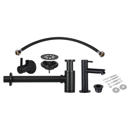 Fonteinkraan Installatie Set Differnz Mix Mat Zwart 