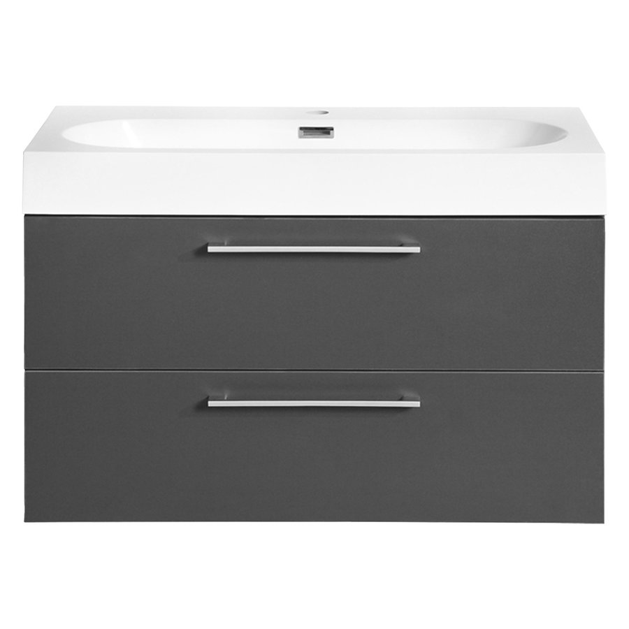 Badkamermeubelset Differnz Somero Met Keramiek Wastafel 60 cm Antraciet