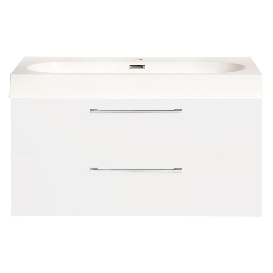 Badkamermeubelset Differnz Somero Met Keramiek Wastafel 80 cm Hoogglans Wit